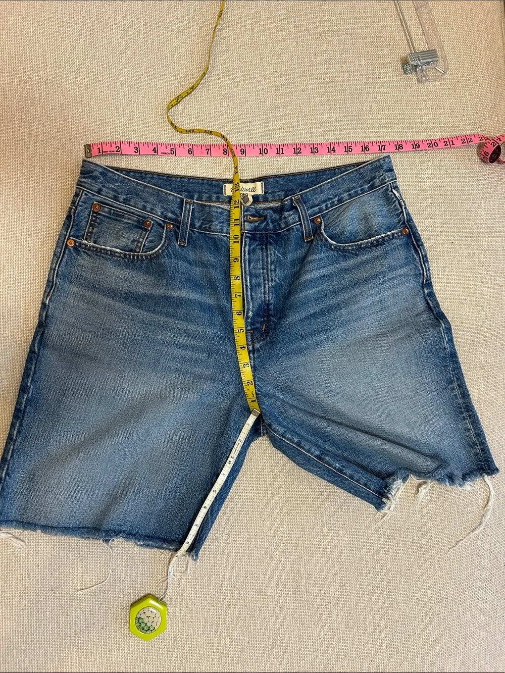 Madewell Mid-tone Long Denim Shorts Cutoffs
